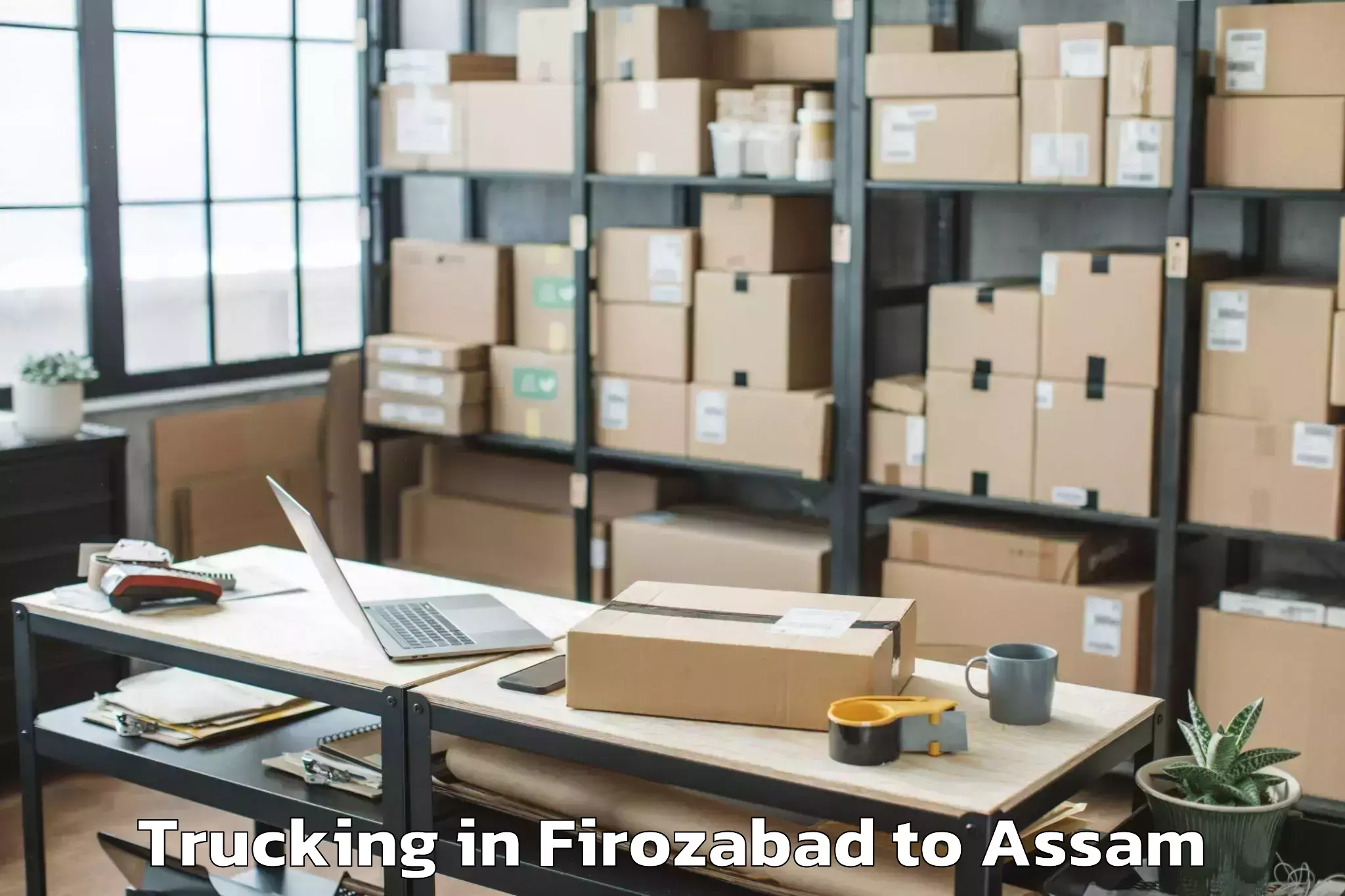 Book Firozabad to Noonmati Trucking